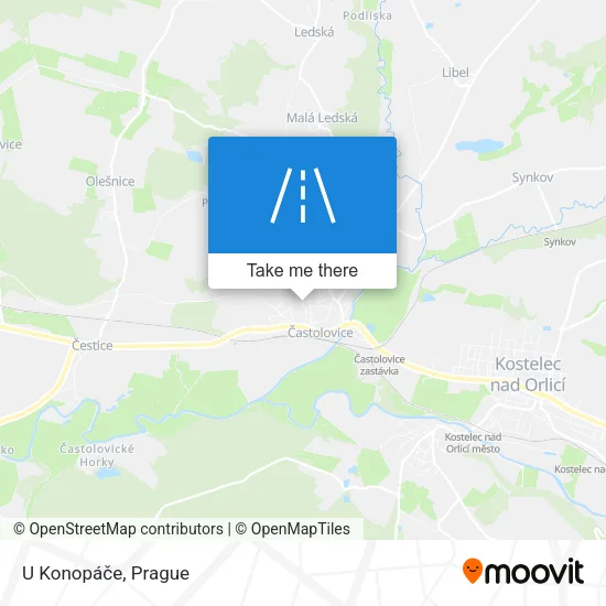 Карта U Konopáče