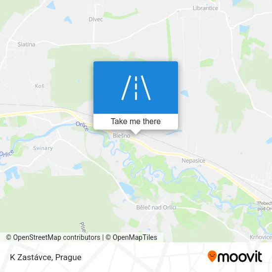 Карта K Zastávce