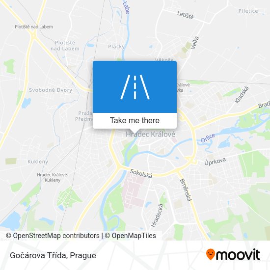Gočárova Třída map