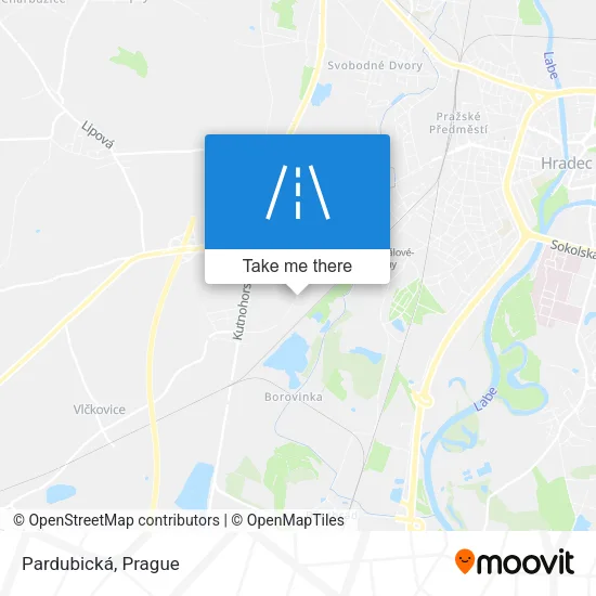 Карта Pardubická