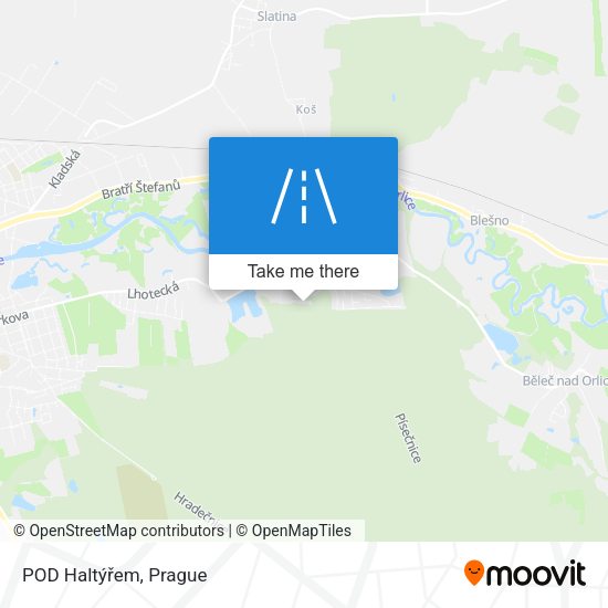 POD Haltýřem map