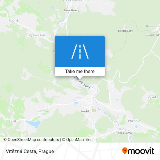 Vítězná Cesta map