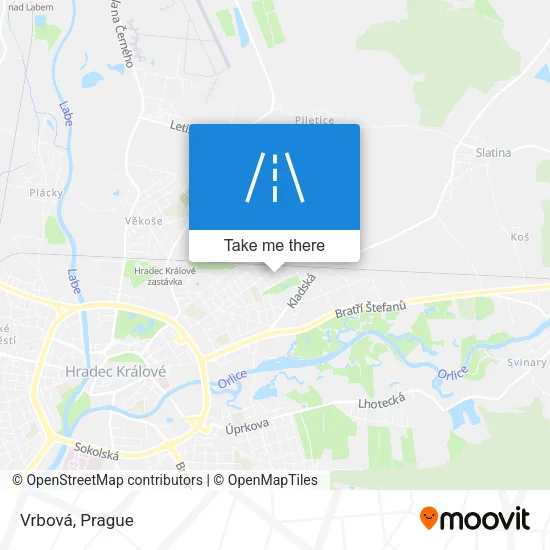 Карта Vrbová