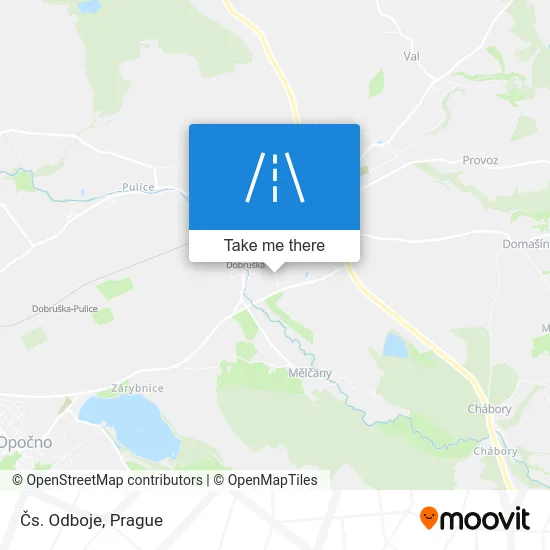 Карта Čs. Odboje