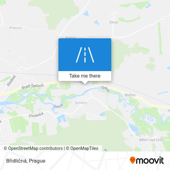 Břidličná map