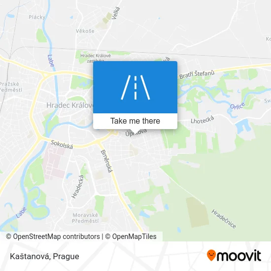 Карта Kaštanová