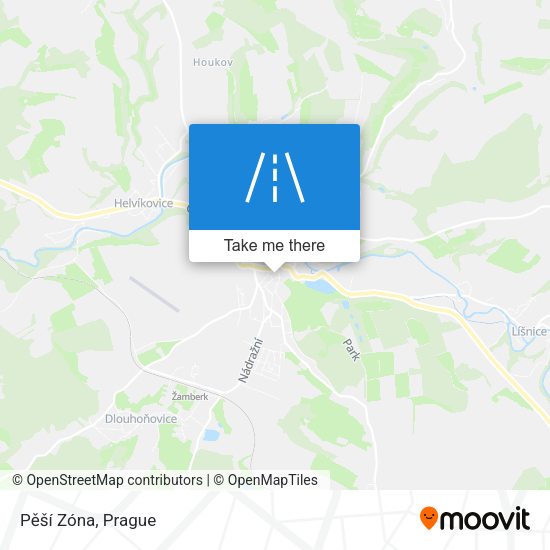 Pěší Zóna map