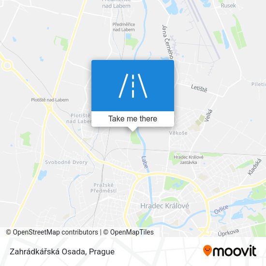 Zahrádkářská Osada map