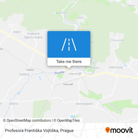 Profesora Františka Vojtíška map