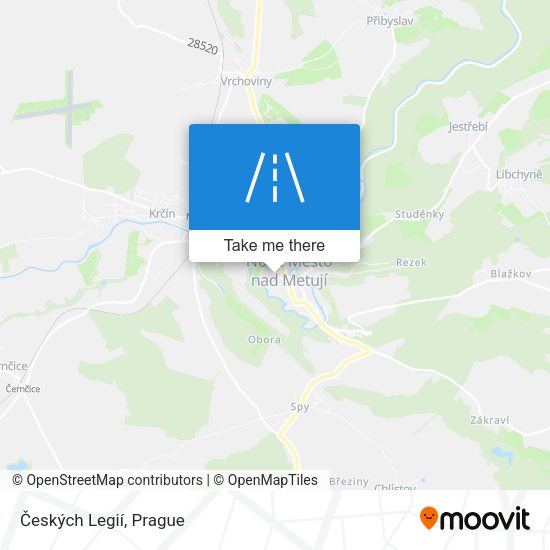 Českých Legií map