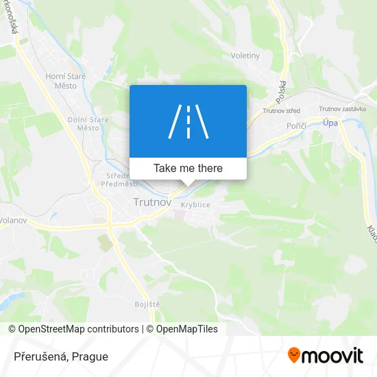 Карта Přerušená