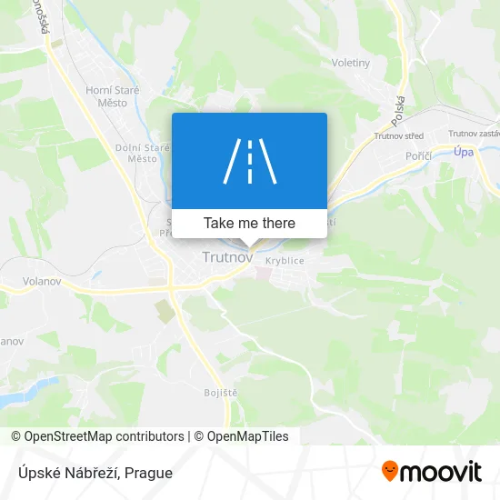 Карта Úpské Nábřeží