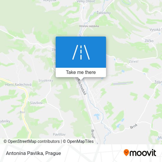 Antonína Pavlíka map