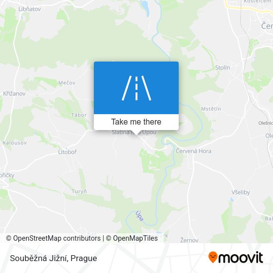 Souběžná Jižní map