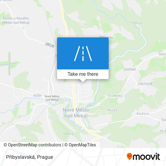 Přibyslavská map