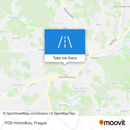 Карта POD Homolkou