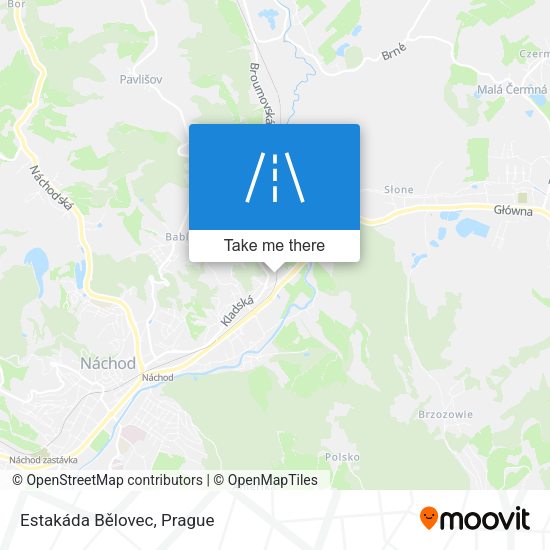 Estakáda Bělovec map