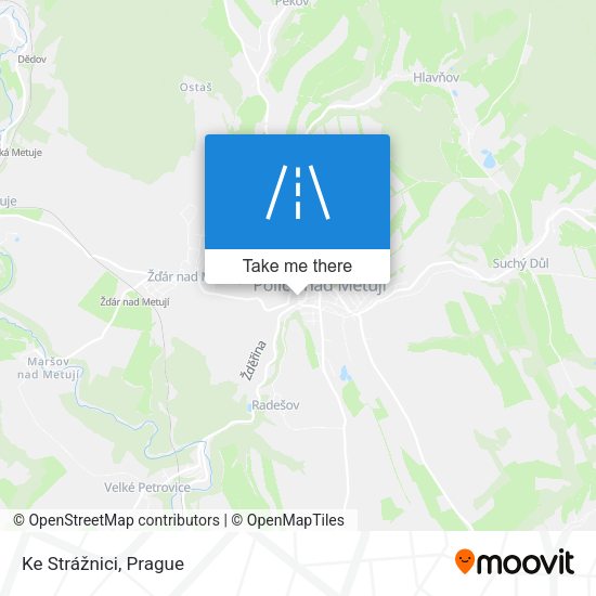 Ke Strážnici map