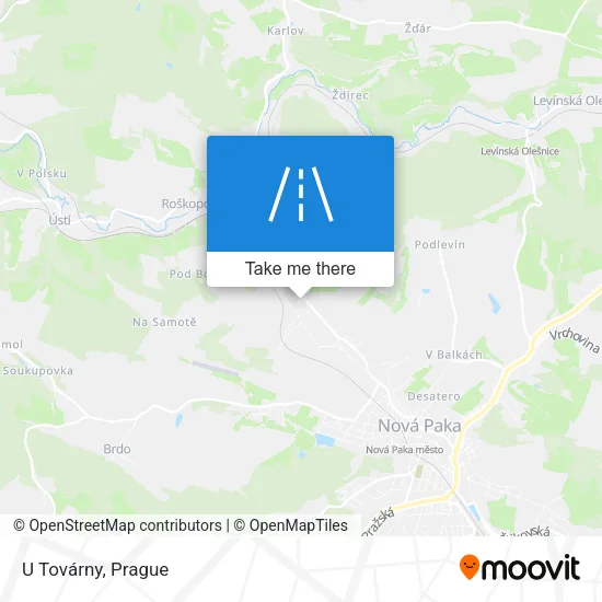 Карта U Továrny