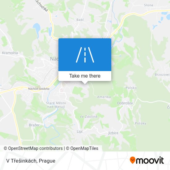 V Třešinkách map