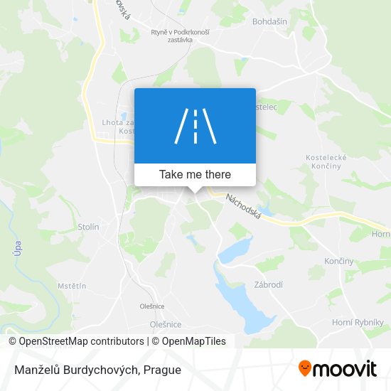 Manželů Burdychových map