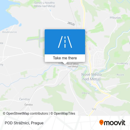 POD Strážnicí map