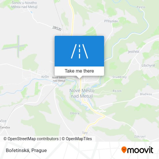 Bořetínská map