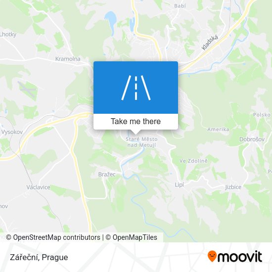Zářeční map