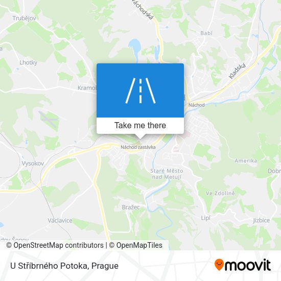 U Stříbrného Potoka map