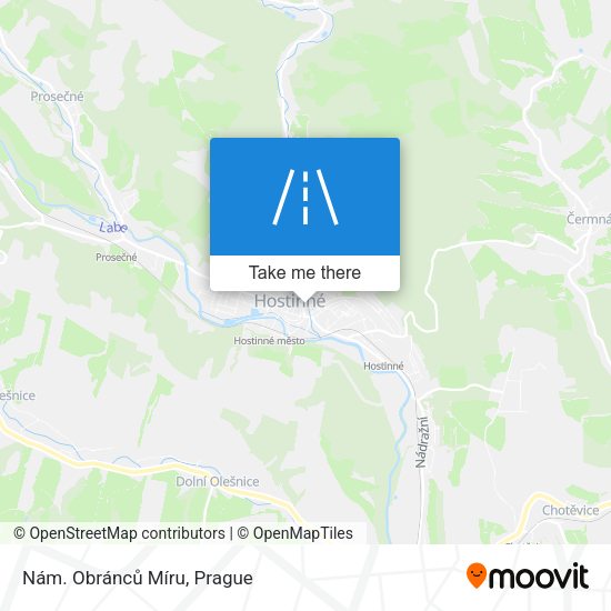 Nám. Obránců Míru map