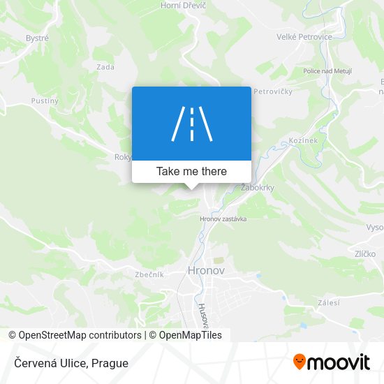 Карта Červená Ulice