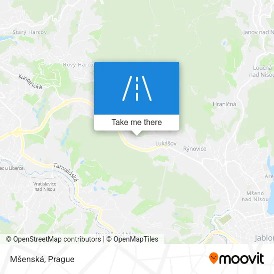 Карта Mšenská
