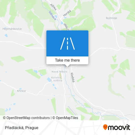 Карта Přadlácká