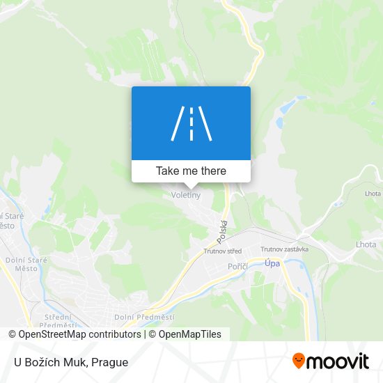 U Božích Muk map