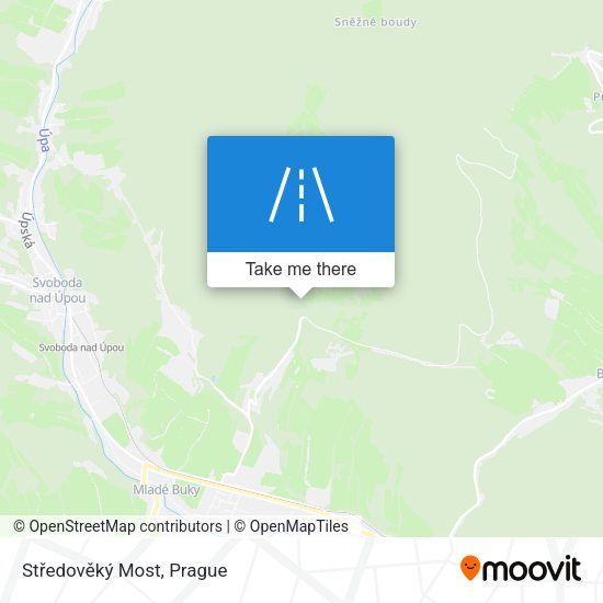 Středověký Most map