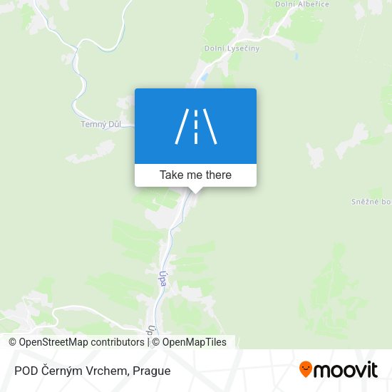POD Černým Vrchem map