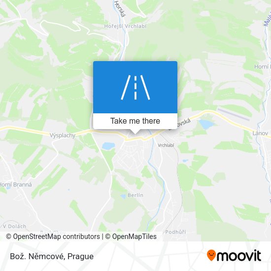 Bož. Němcové map