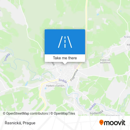 Карта Řasnická