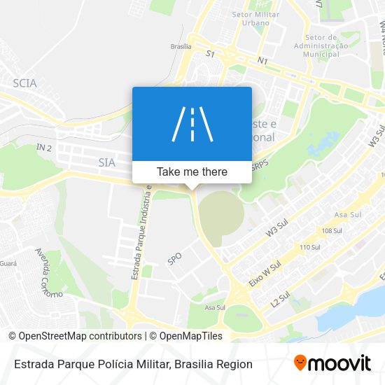 Estrada Parque Polícia Militar map