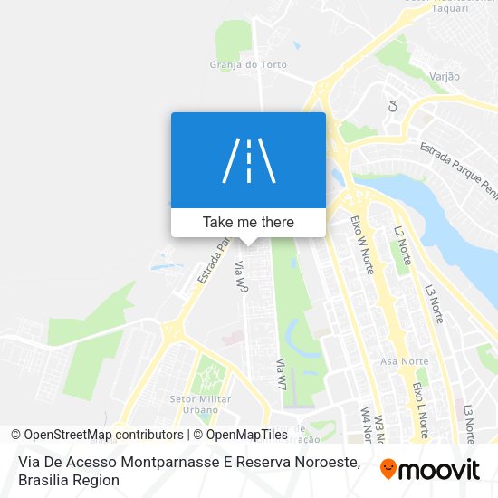 Via De Acesso Montparnasse E Reserva Noroeste map