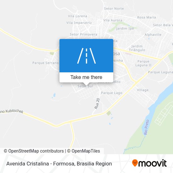 Avenida Cristalina - Formosa map