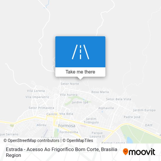 Estrada - Acesso Ao Frigorífico Bom Corte map