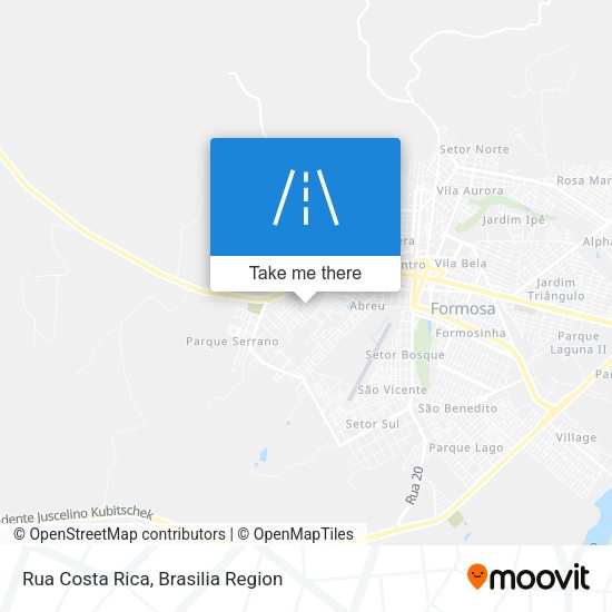 Rua Costa Rica map