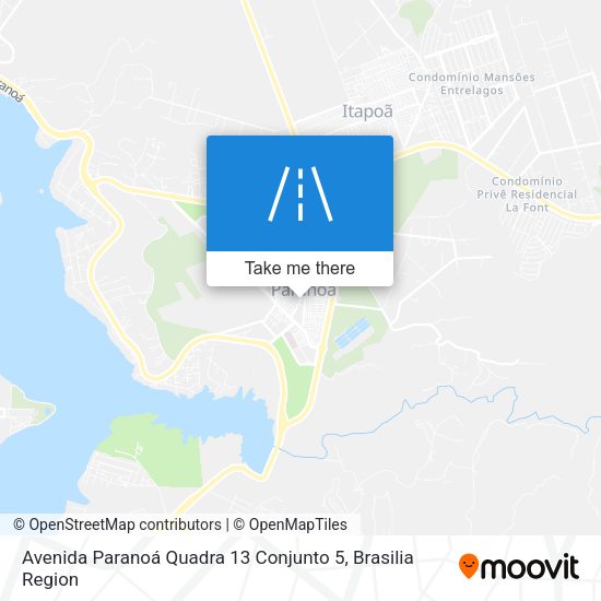Avenida Paranoá Quadra 13 Conjunto 5 map