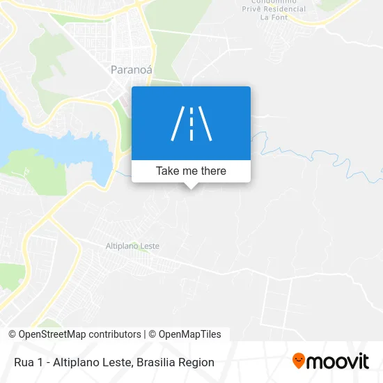 Rua 1 - Altiplano Leste map