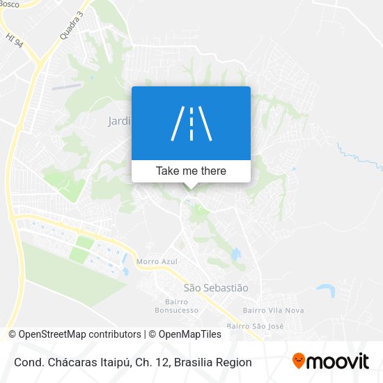 Cond. Chácaras Itaipú, Ch. 12 map