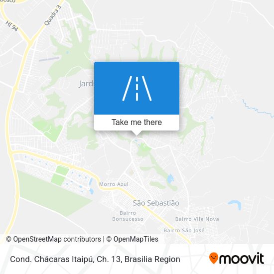 Cond. Chácaras Itaipú, Ch. 13 map