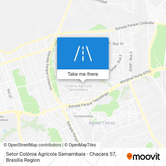 Setor Colônia Agrícola Samambaia - Chacara 57 map
