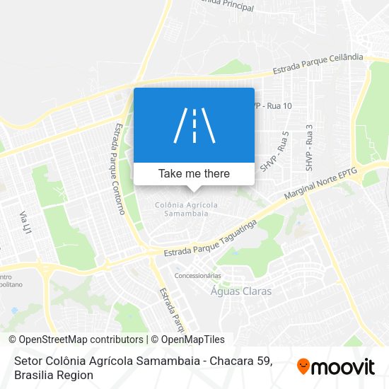 Setor Colônia Agrícola Samambaia - Chacara 59 map