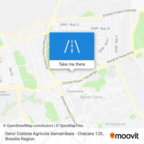 Setor Colônia Agrícola Samambaia - Chácara 120 map